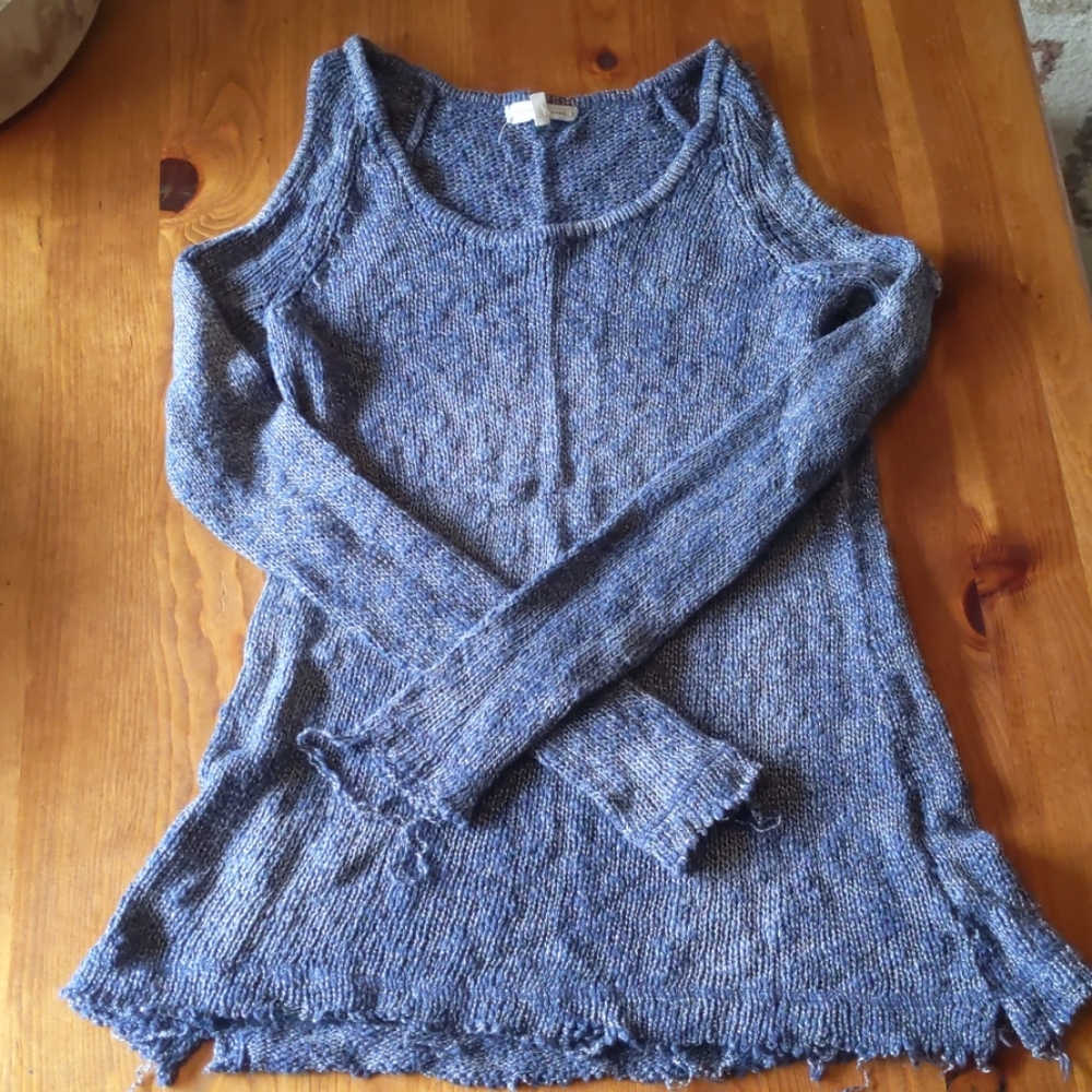 Cold shoulder sweater